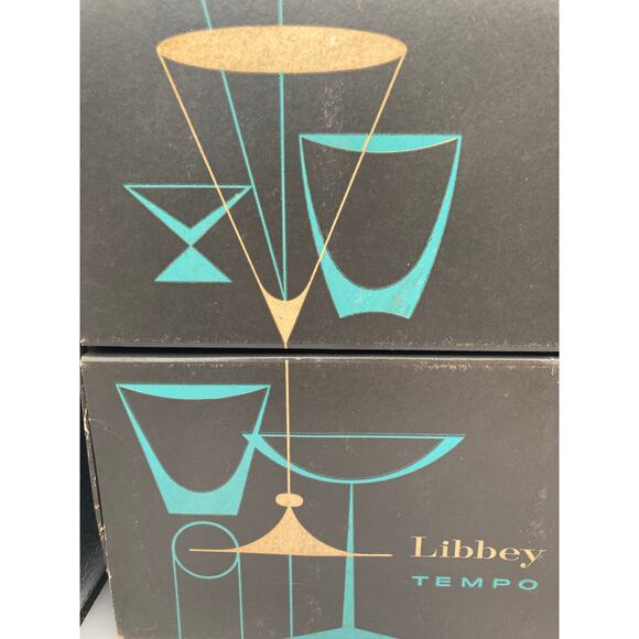 Vintage Libby Stellar 16oz Everyday Day Crystal Glassware Set (8) Original Box - Picture 8 of 9